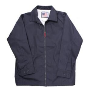 Snapwear Men Poplin Windbreaker with Zipper Front & Button Cuff Jacket Size 2XL